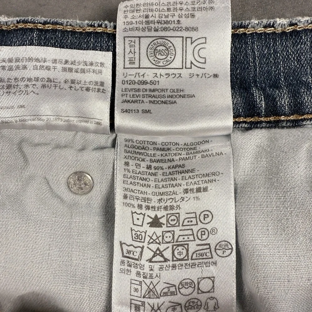 Levi's‎ 505 Blue Jeans 36x32 Blue Denim Dark Wash Regular Straight Fit Cowboy